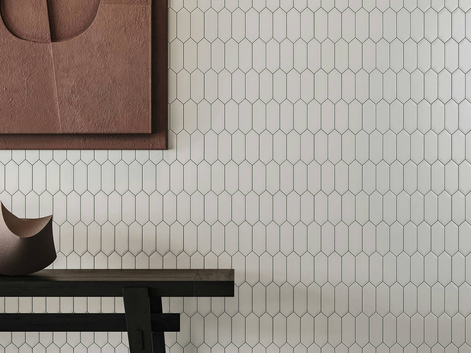 Traditions Vintage Grey Matte 2x5 Picket Mosaic 2 | North Hills Flooring