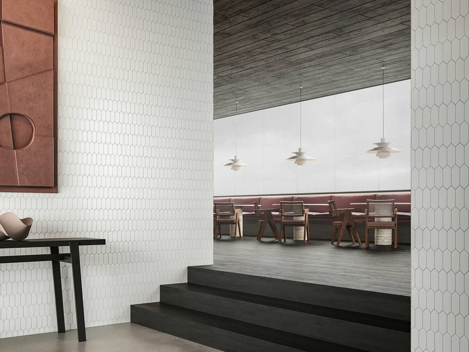 Traditions Vintage Grey Matte 2x5 Picket Mosaic | North Hills Flooring